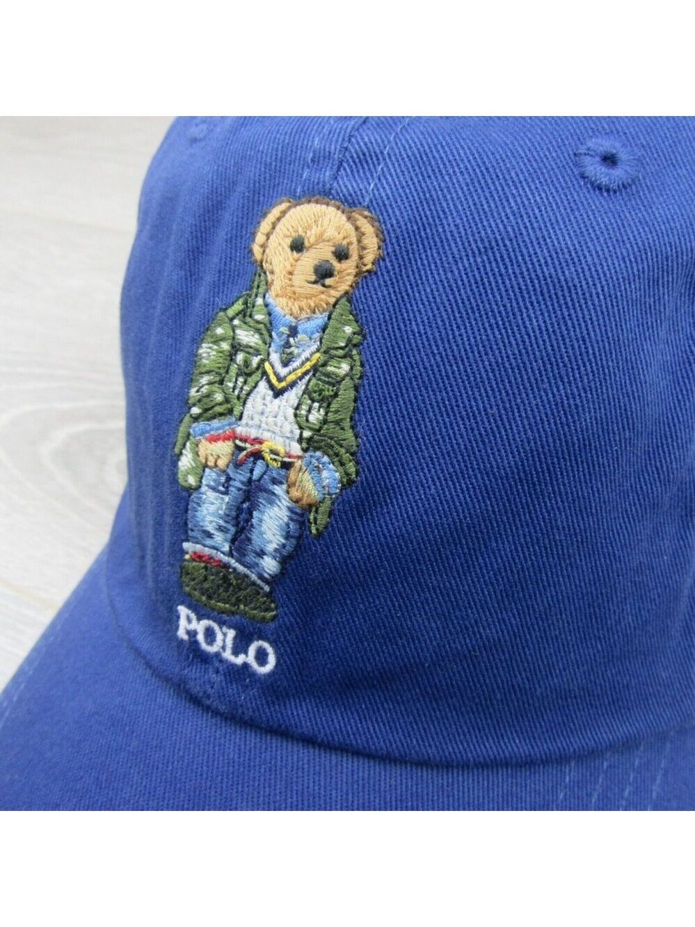 Polo Ralph Lauren Bear Twill Ball Cap Hat Royal Blue OS Adjustable NEW - Picture 4 of 13